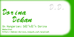 dorina dekan business card